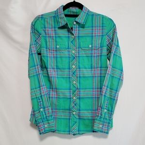 The North Face Green Plaid Button Down Shirt Boots